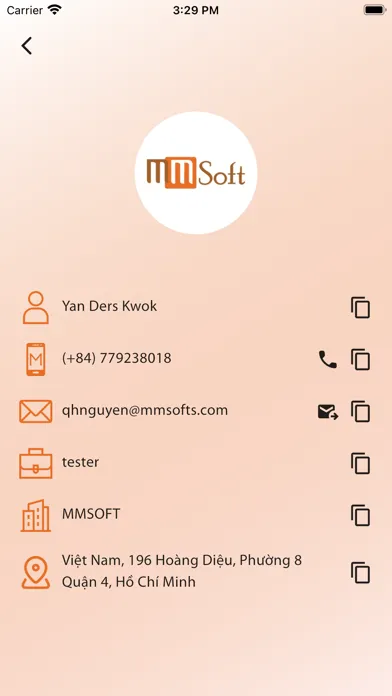 Tangkapan skrin eNameCard